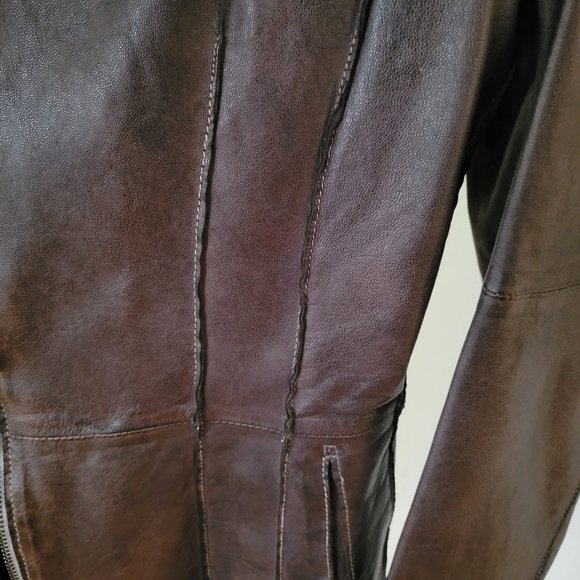 GMS-75 Italian Brown Leather Jacket US M - Picture 9 of 14